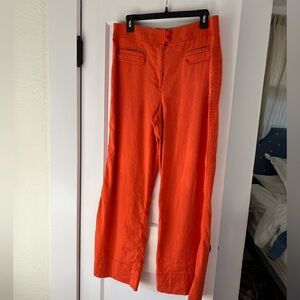 Tory Burch Orange Wide Leg Pants